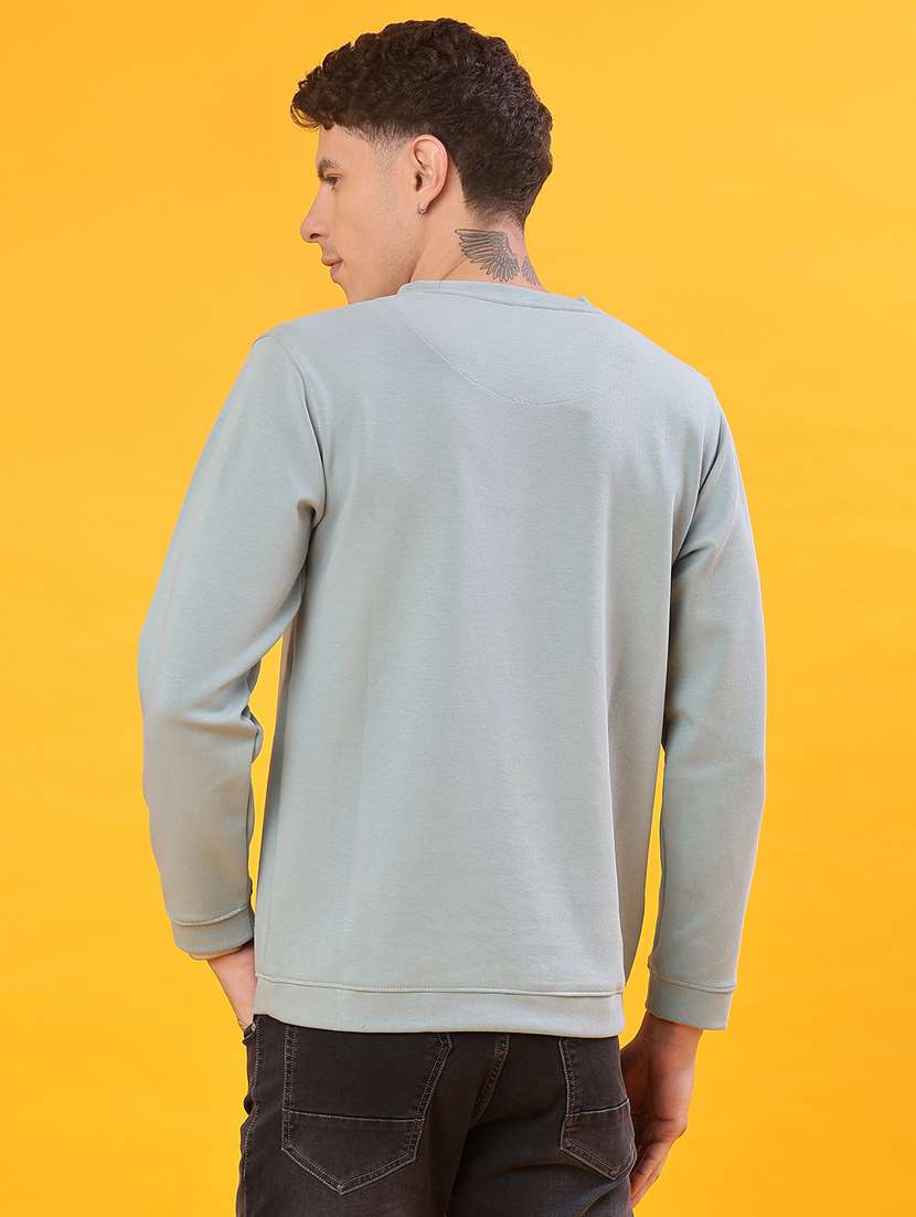 men chest print long sleeve regular fit sweatshirt - 22219209 -  Standard Image - 3