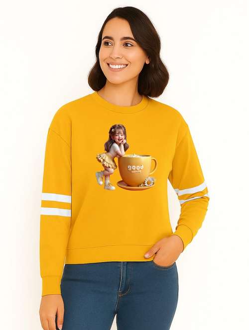 women printed long sleeve sweatshirt - 22219279 -  Standard Image - 0