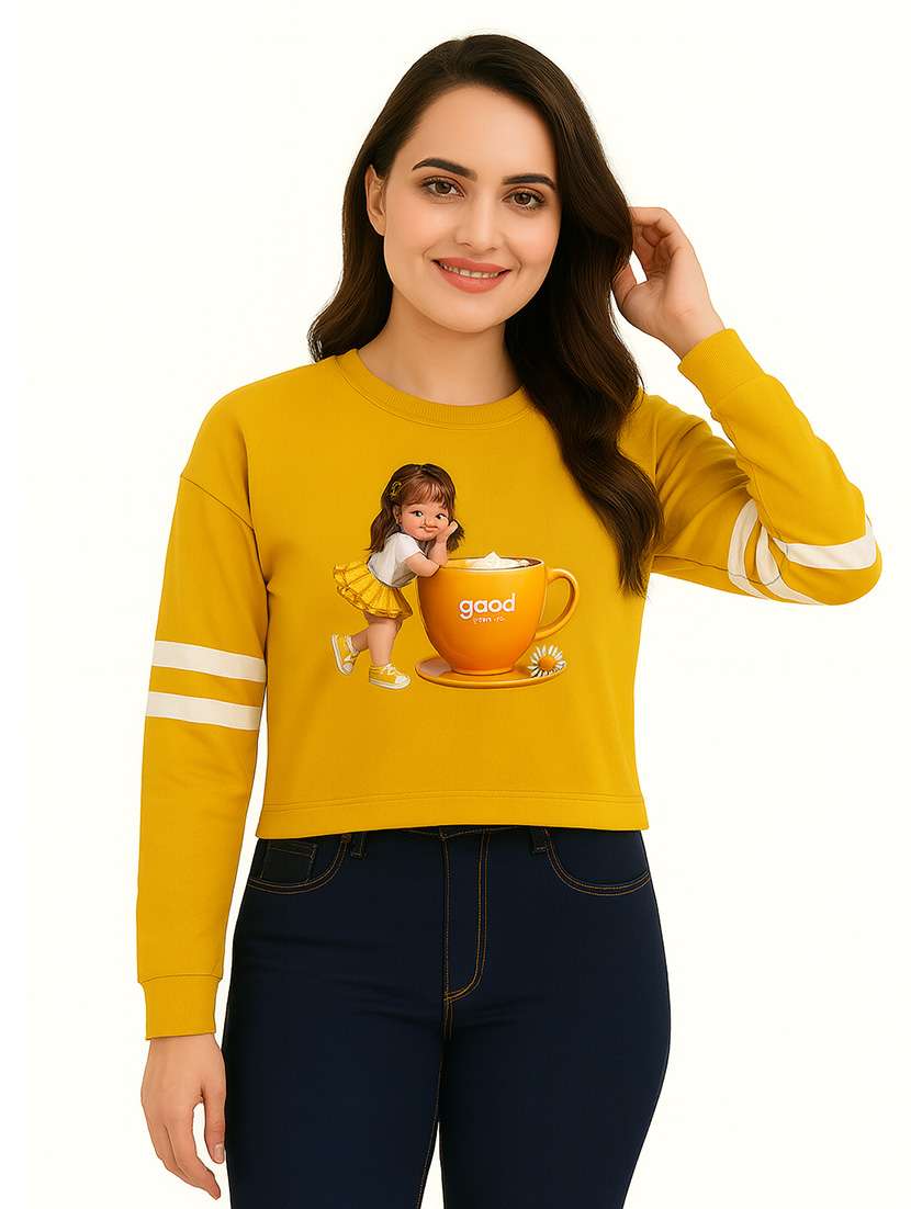 women printed long sleeve sweatshirt