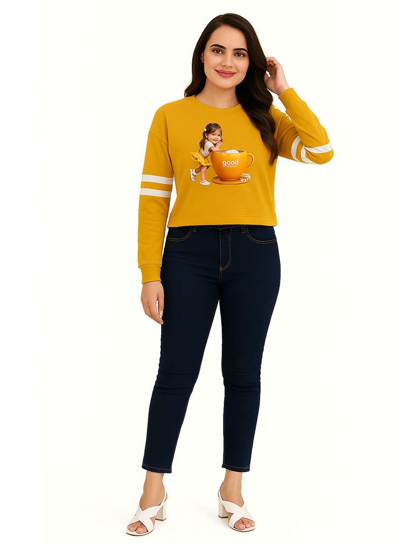women printed long sleeve sweatshirt - 22219283 -  Standard Image - 3