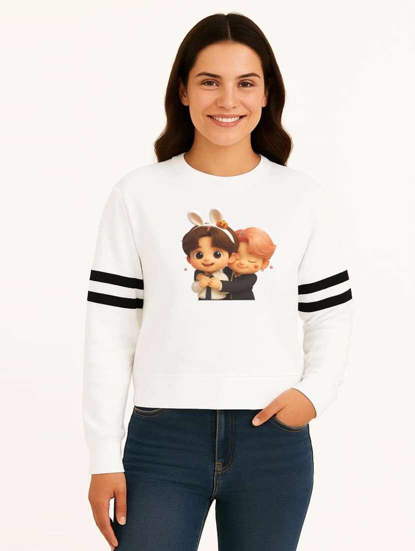 women printed long sleeve sweatshirt - 22219284 -  Zoom Image - 0