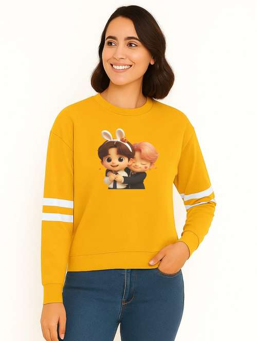 women printed long sleeve sweatshirt - 22219285 -  Standard Image - 0