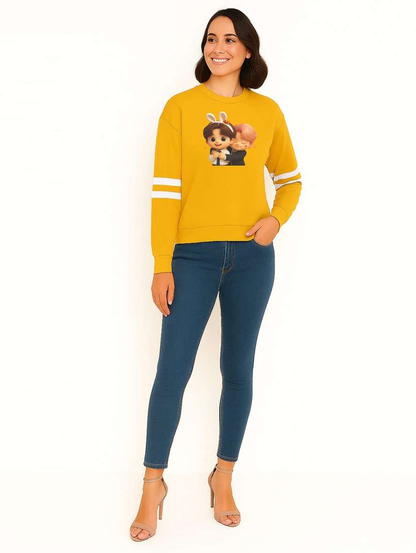 women printed long sleeve sweatshirt - 22219285 -  Standard Image - 3