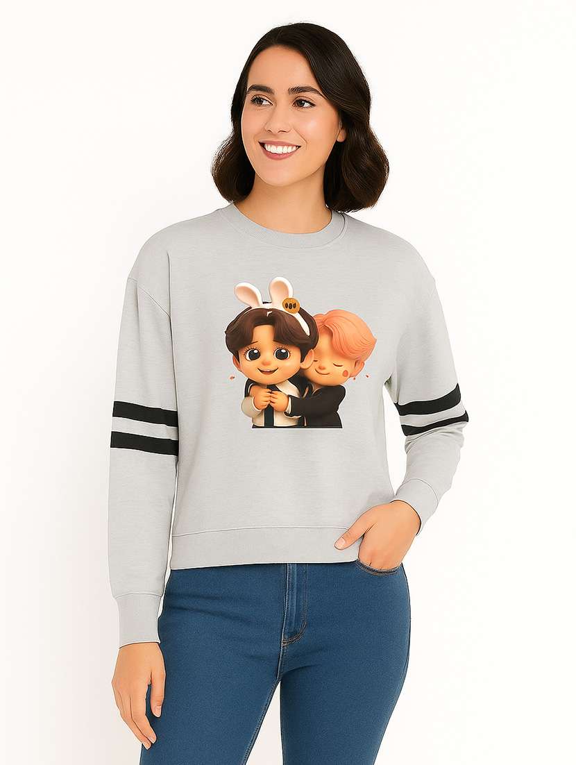 women printed long sleeve sweatshirt