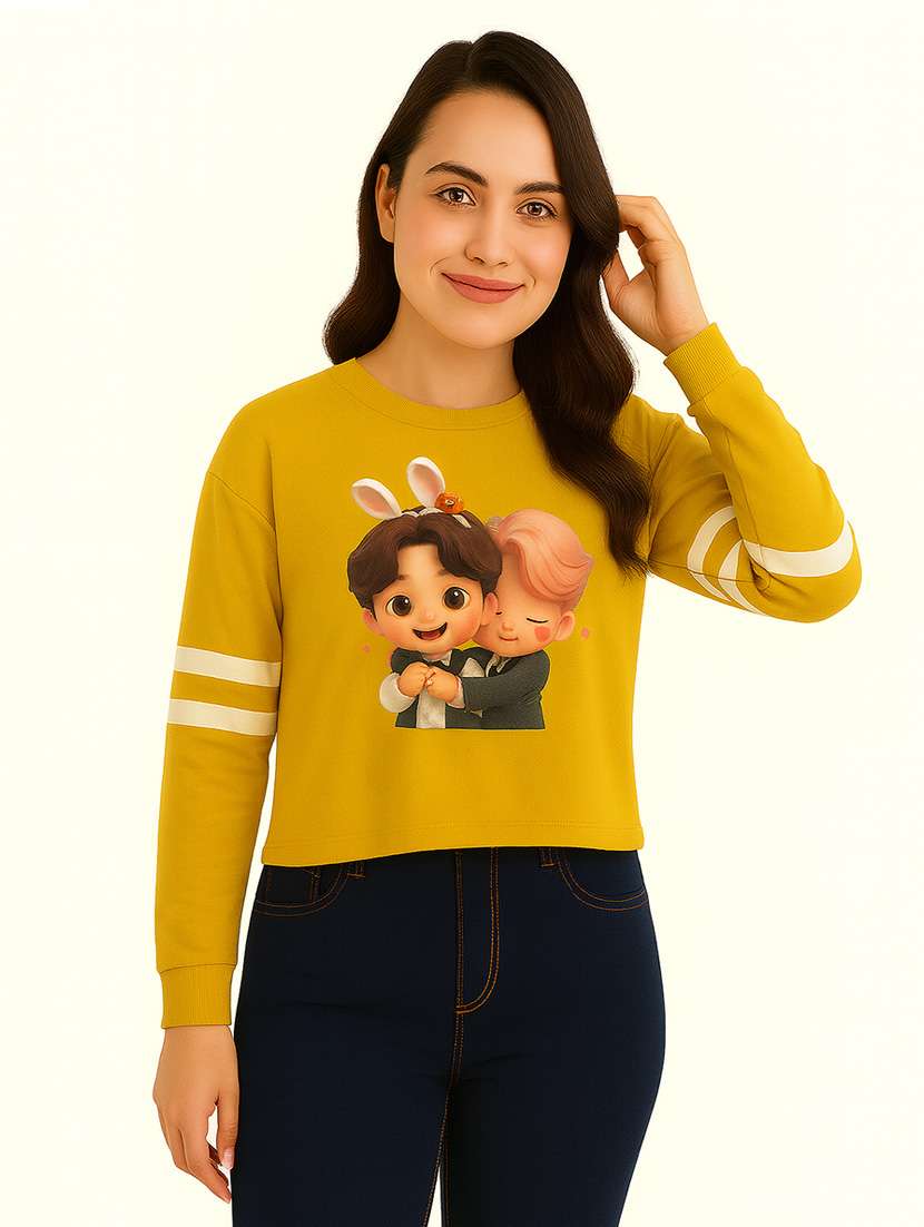 women printed long sleeve sweatshirt