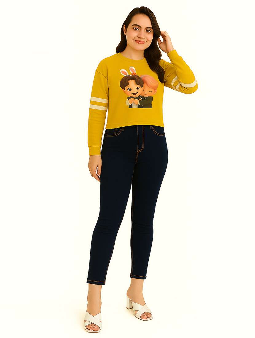 women printed long sleeve sweatshirt - 22219290 -  Standard Image - 3