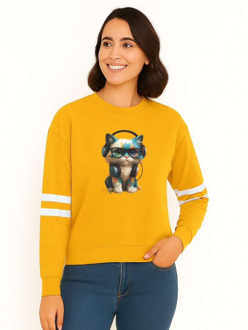 women printed long sleeve sweatshirt - 22219291 -  Zoom Image - 0