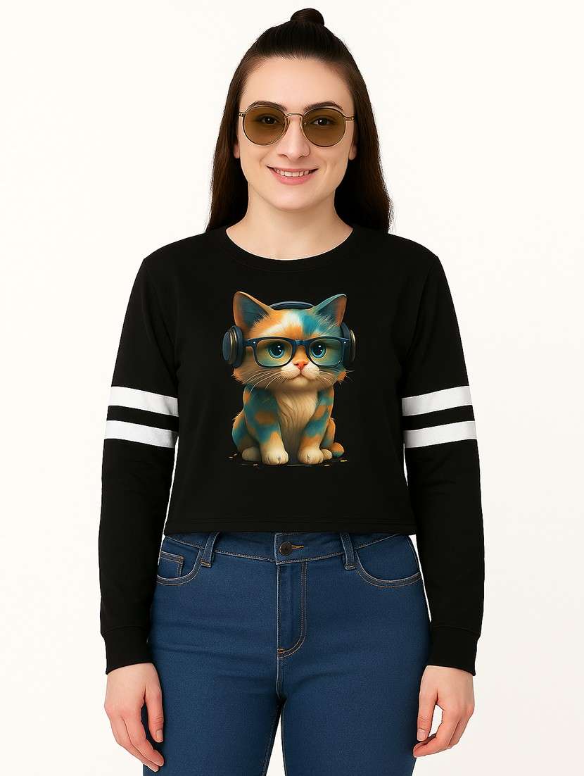 women printed long sleeve sweatshirt