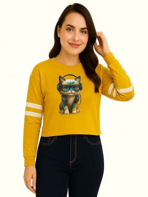 women printed long sleeve sweatshirt - 22219296 -  Standard Image - 0