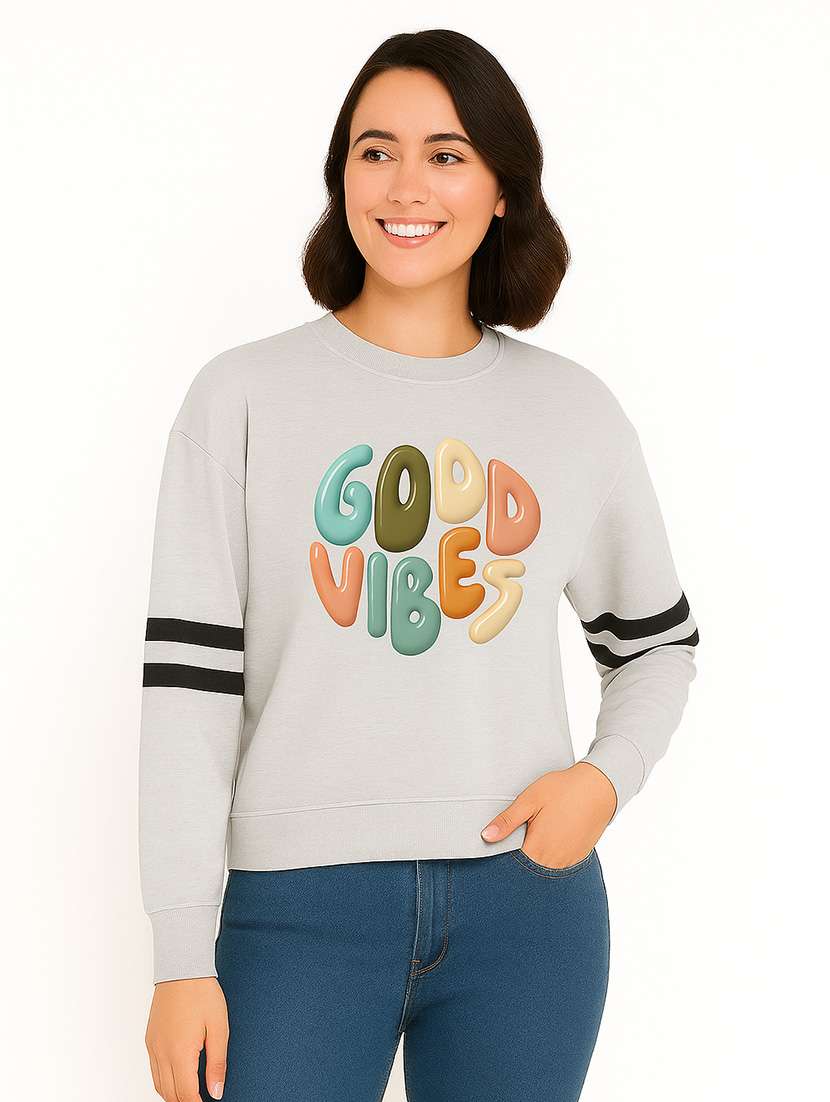 women printed long sleeve sweatshirt - 22219298 -  Zoom Image - 0