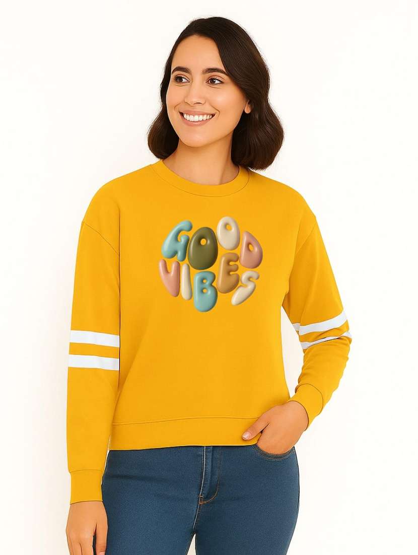 women printed long sleeve sweatshirt