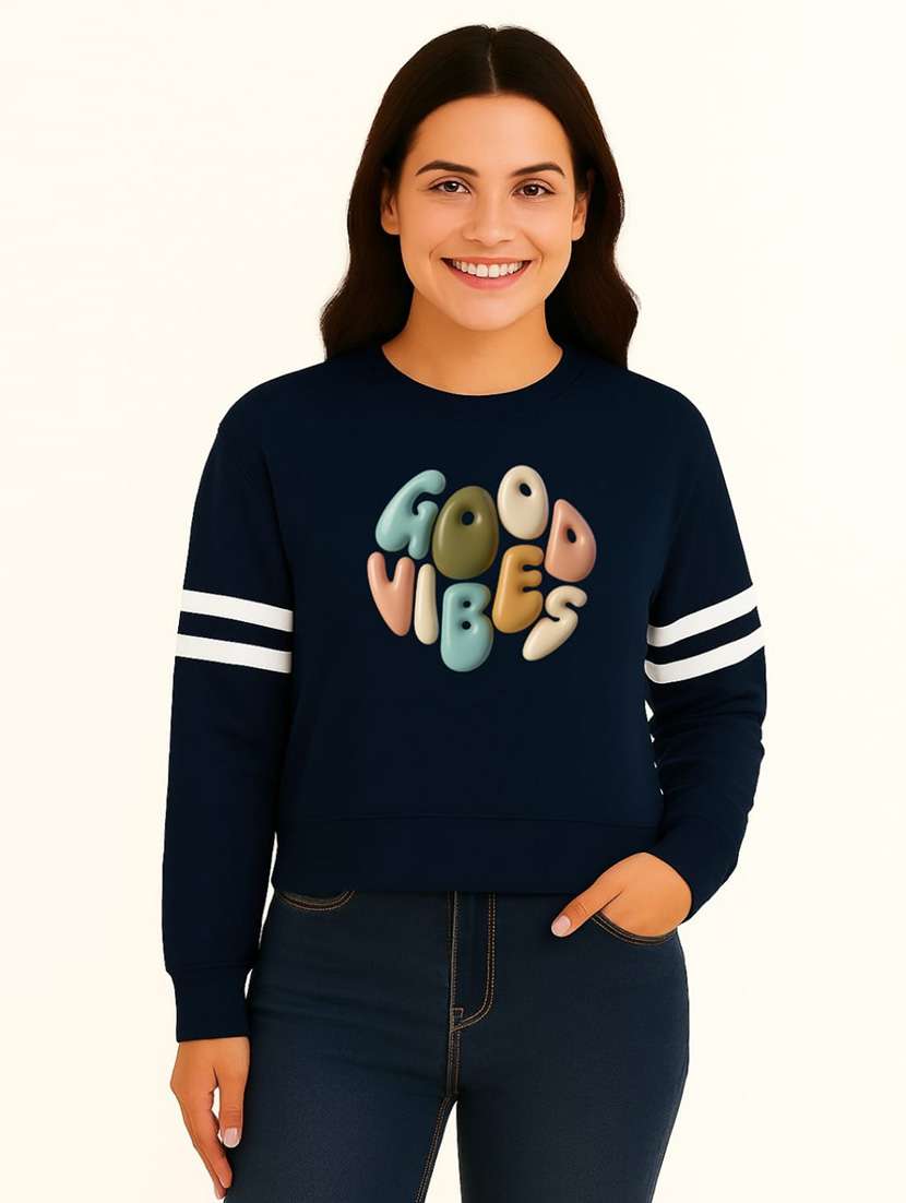 women printed long sleeve sweatshirt
