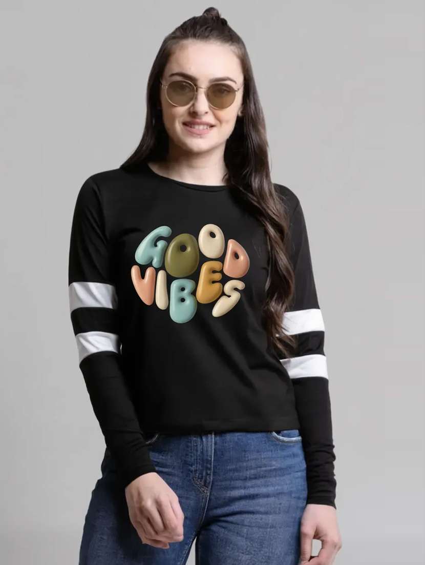 women printed long sleeve sweatshirt