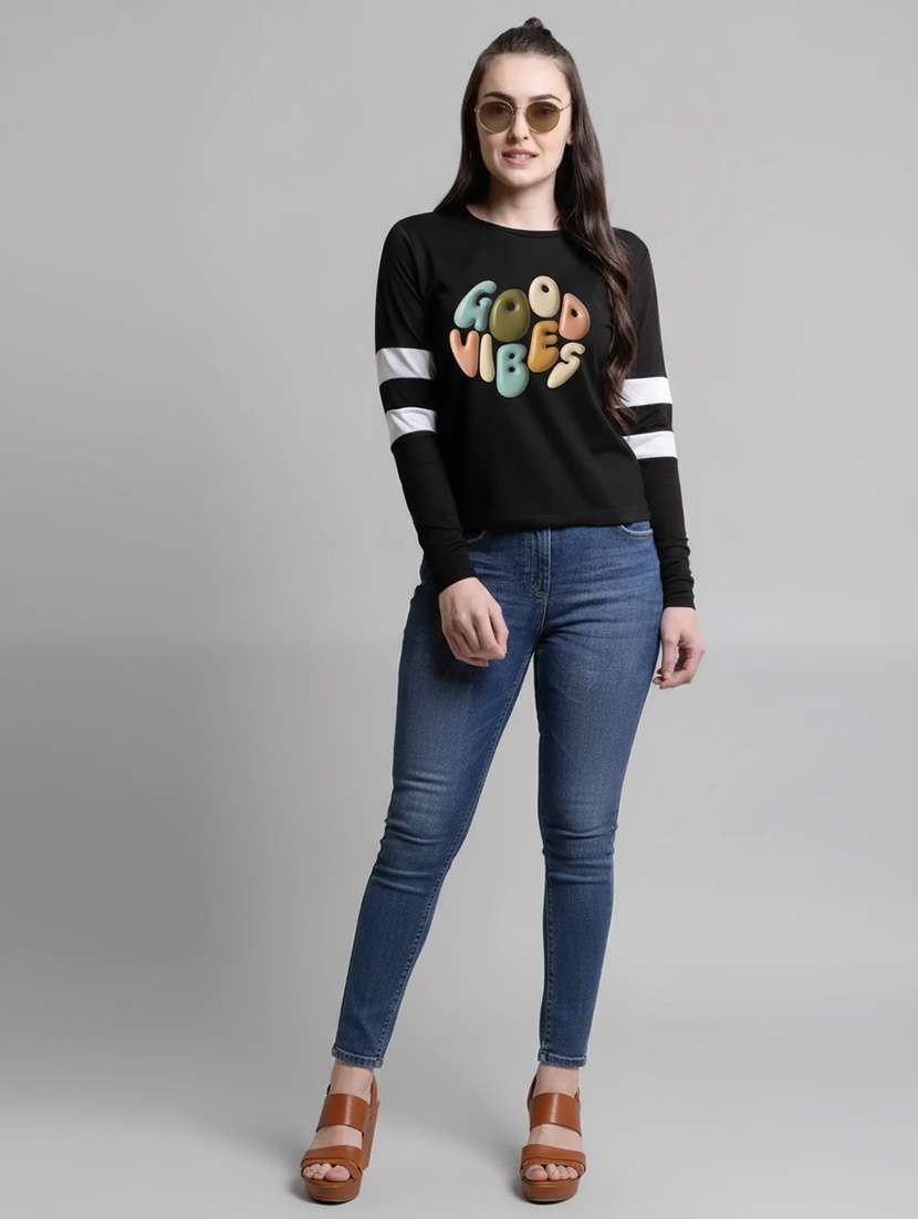 women printed long sleeve sweatshirt - 22219304 -  Standard Image - 3