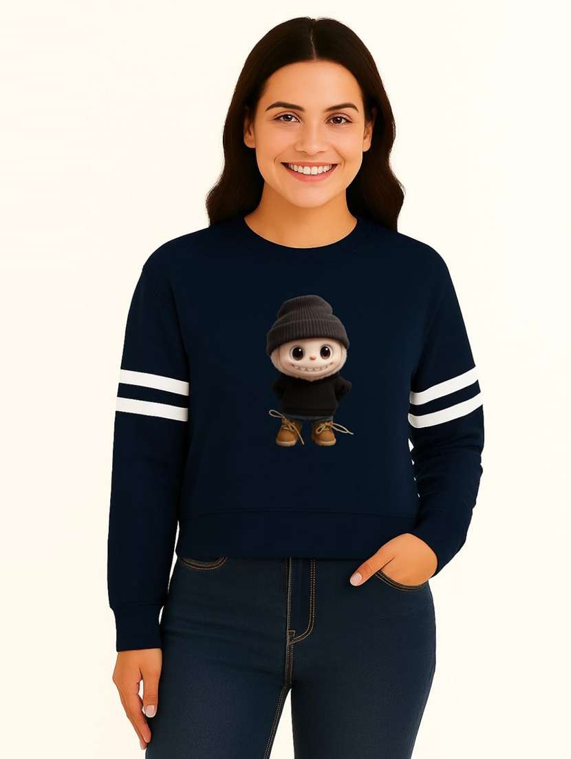 women printed long sleeve sweatshirt