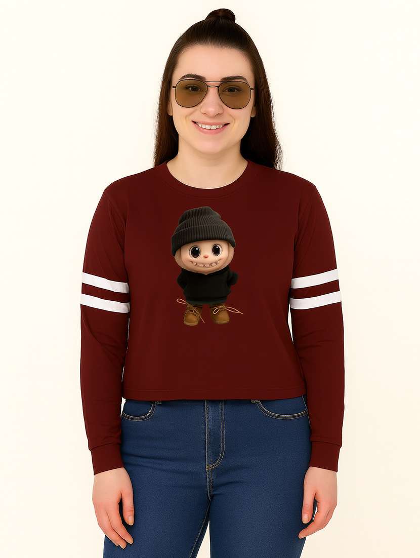 women printed long sleeve sweatshirt