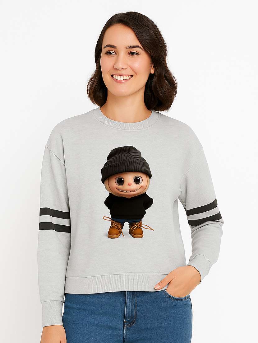 women printed long sleeve sweatshirt