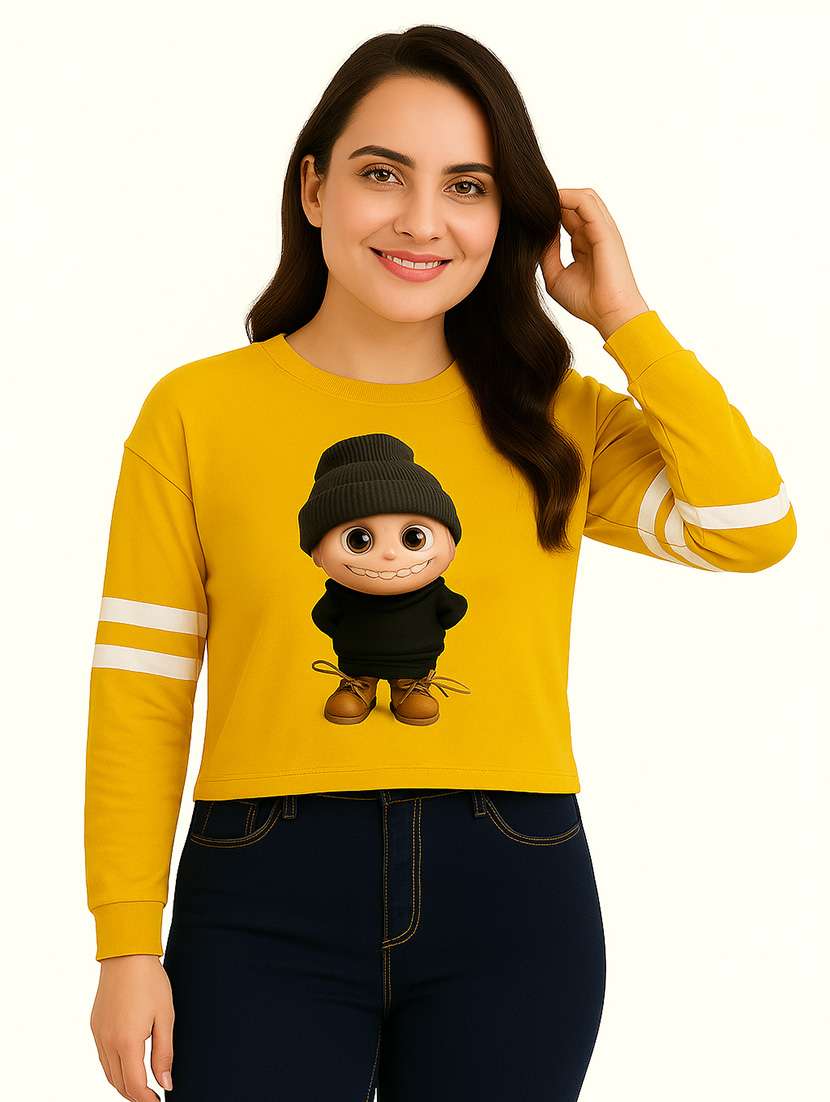 women printed long sleeve sweatshirt