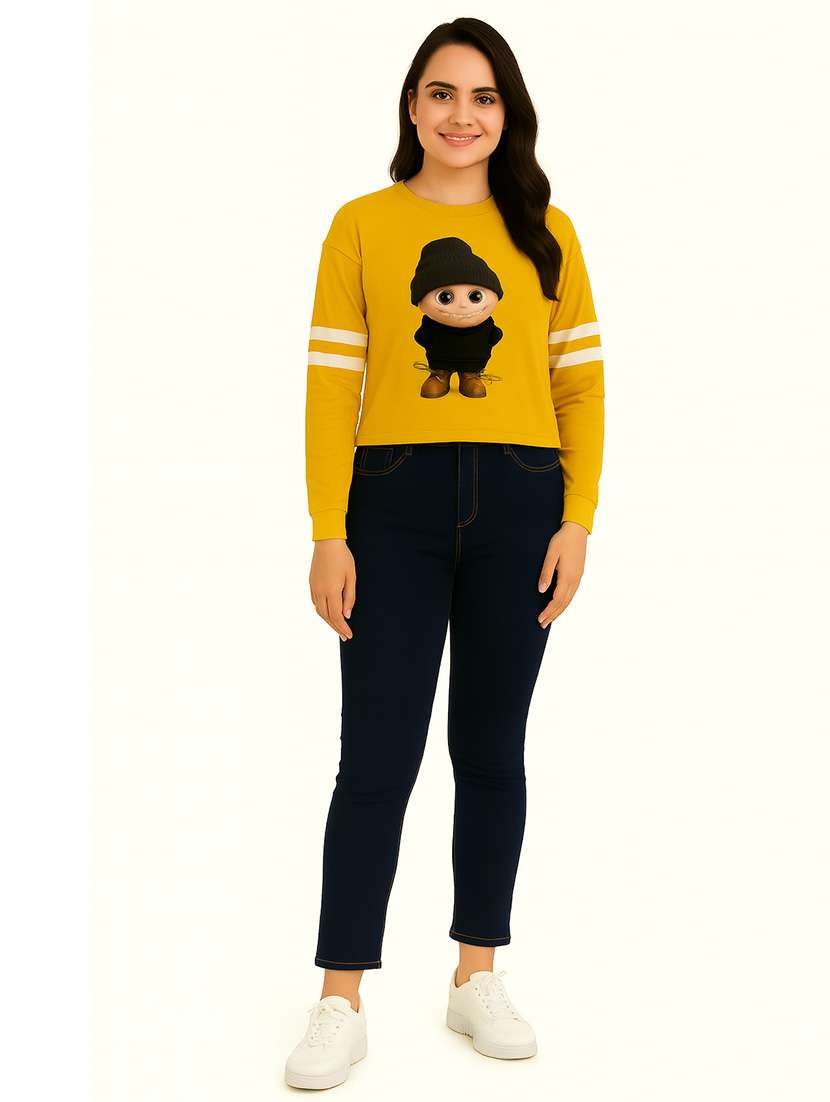 women printed long sleeve sweatshirt - 22219311 -  Standard Image - 3