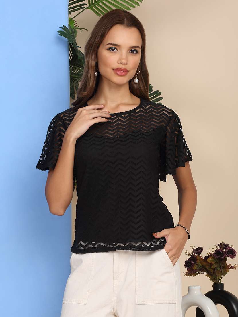 women self designed flared sleeve top - 22219379 -  Standard Image - 5