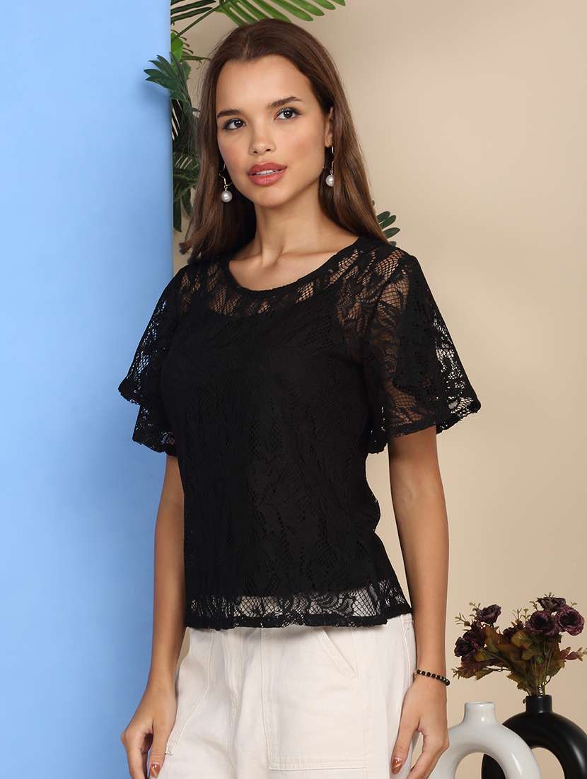 women self designed flared sleeve top - 22219380 -  Standard Image - 5