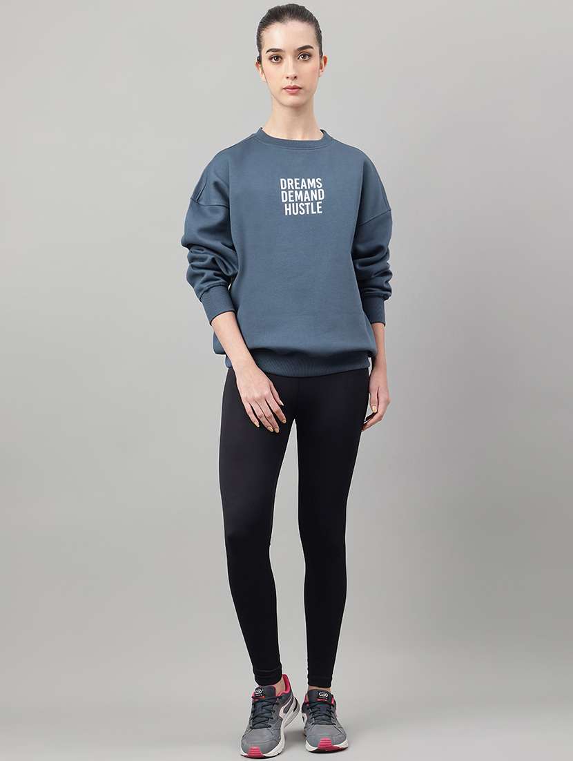 women printed long sleeve oversized sweatshirt - 22219435 -  Standard Image - 3