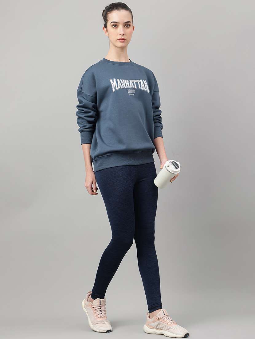 women printed long sleeve oversized sweatshirt - 22219439 -  Standard Image - 3