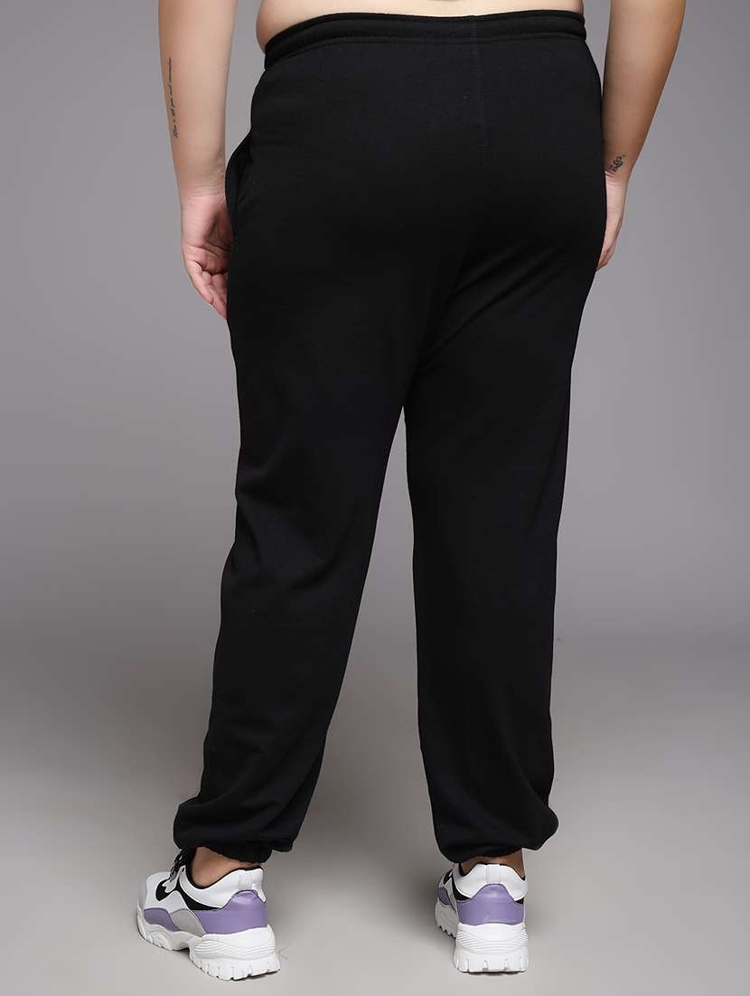 women plus size solid mid rise jogger - 22219453 -  Standard Image - 3