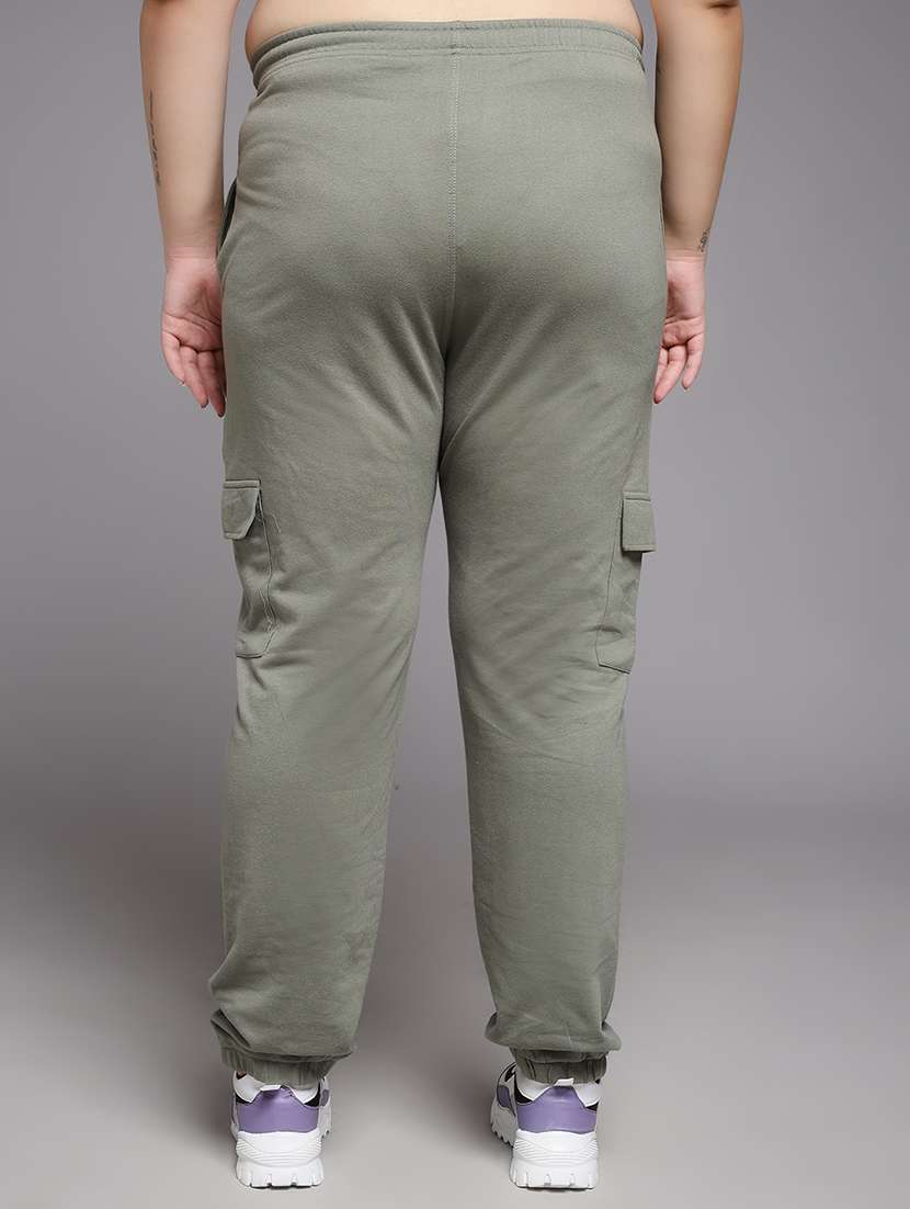 women plus size solid mid rise jogger - 22219460 -  Standard Image - 3