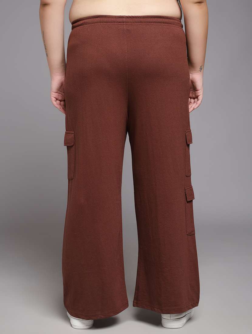 women plus size solid mid rise cargo - 22219461 -  Standard Image - 3