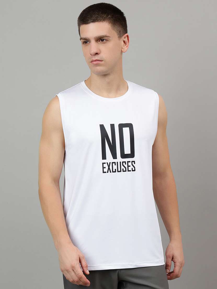 men typographic sleeveless vest