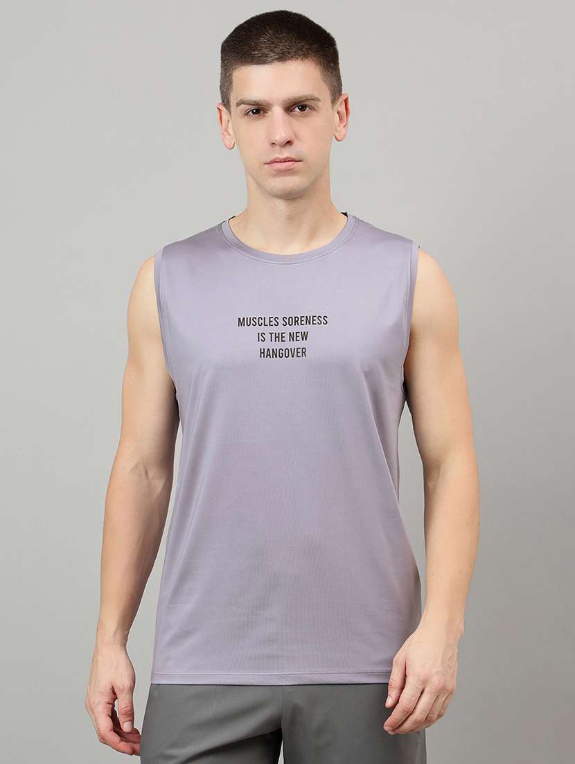 men typographic sleeveless vest