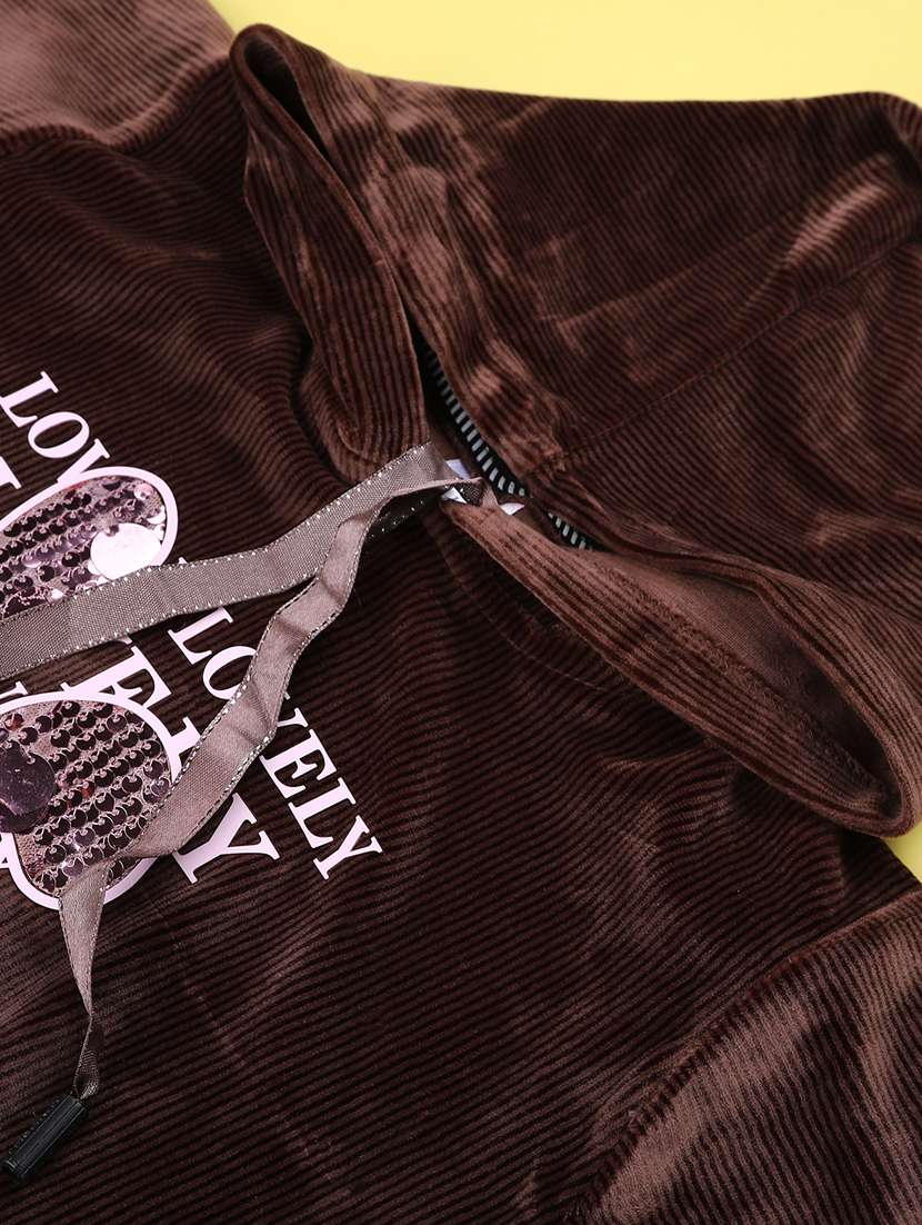 girls long sleeve hooded sweatshirt - 22219572 -  Standard Image - 3