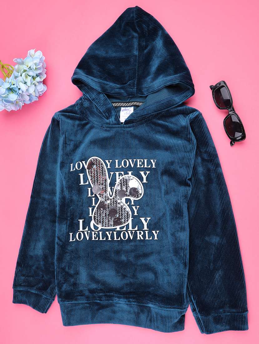 girls long sleeve hooded sweatshirt