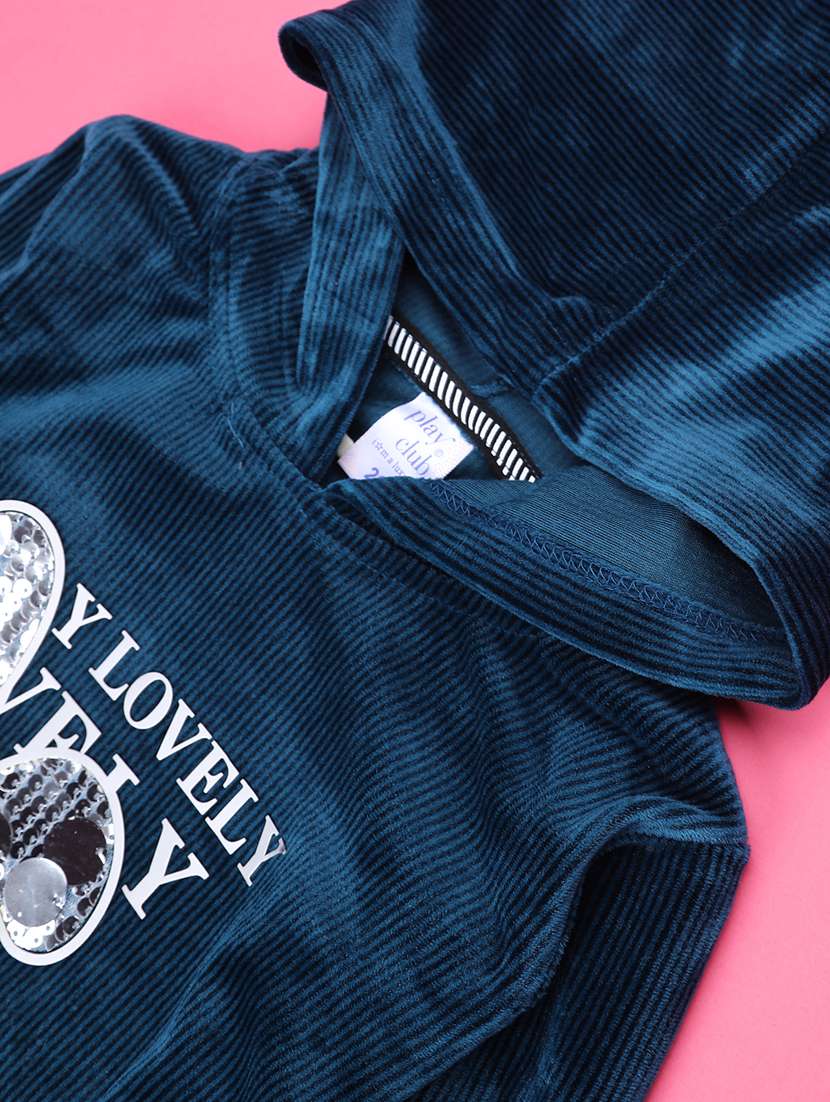 girls long sleeve hooded sweatshirt - 22219575 -  Standard Image - 3