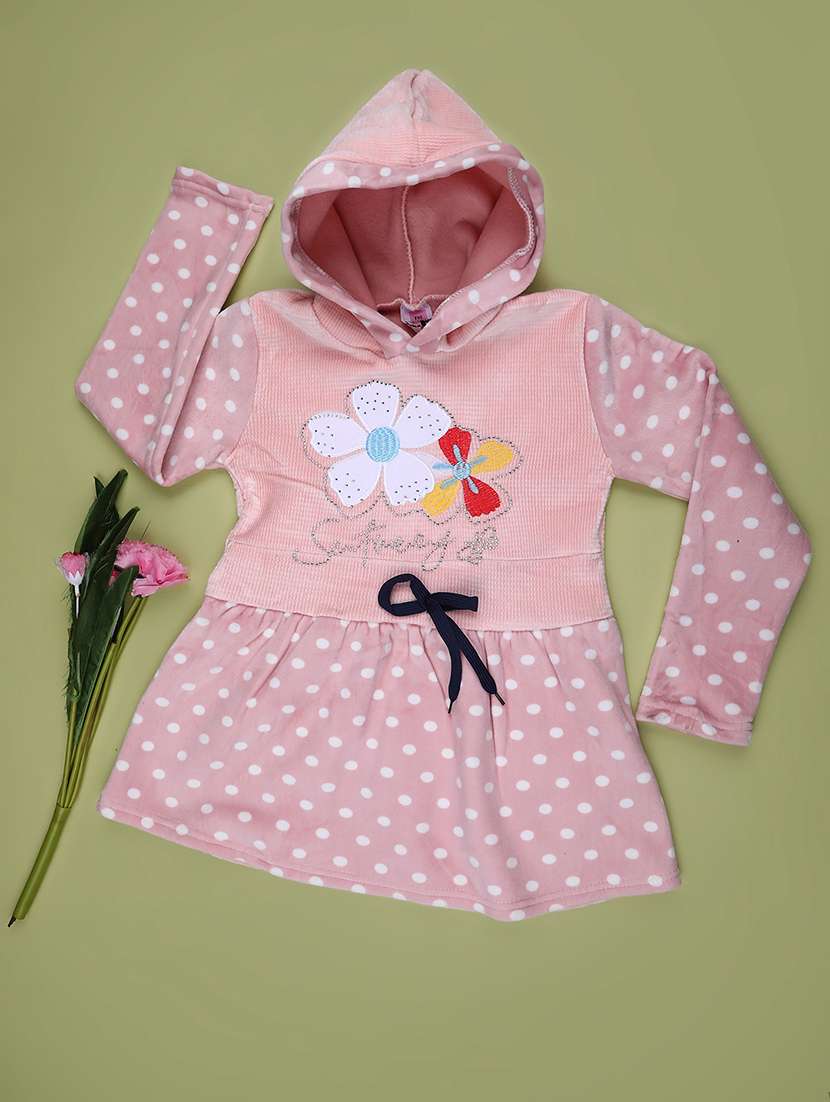 girls printed long sleeve frock