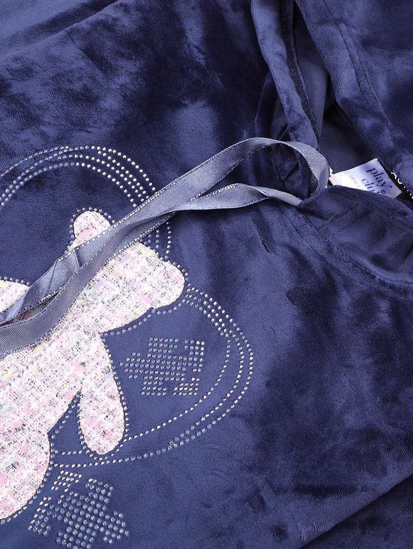 girls long sleeve hooded sweatshirt - 22219580 -  Standard Image - 3