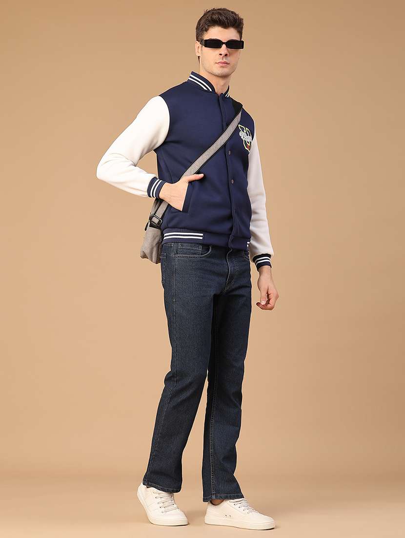 men color blocked long sleeve varsity jacket - 22219585 -  Standard Image - 5