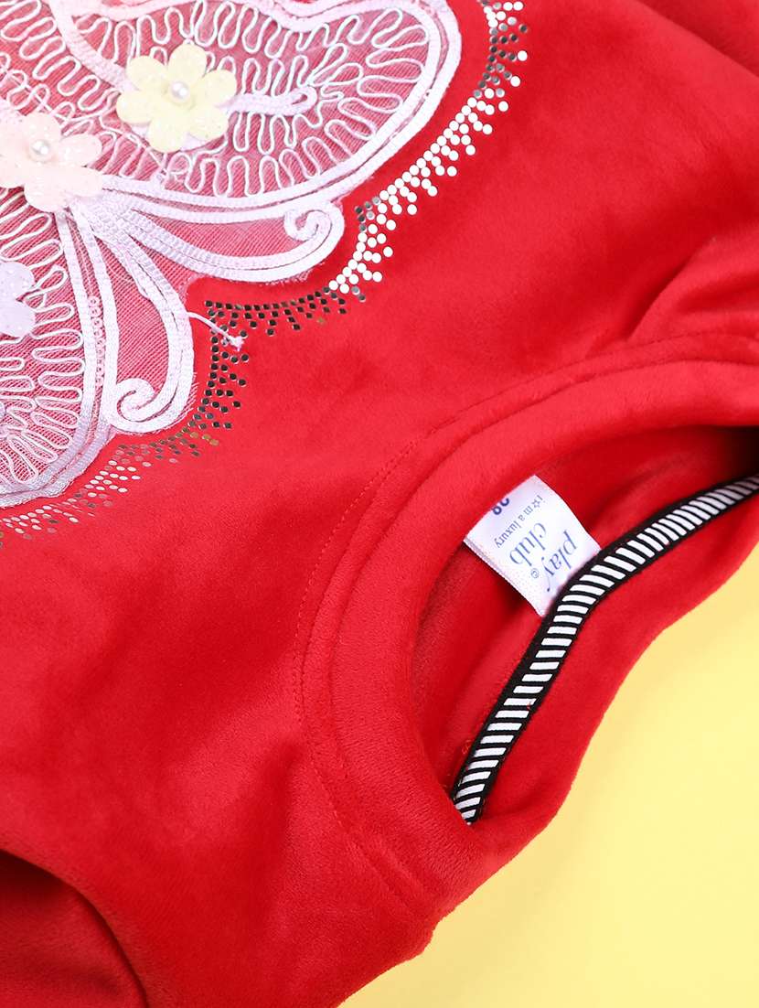 girls round neck long sleeve sweatshirt - 22219601 -  Standard Image - 3