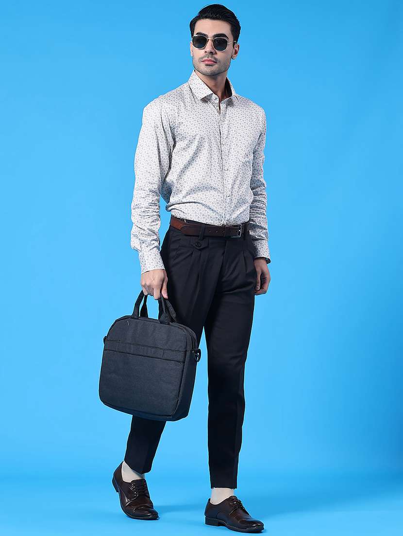 men printed long sleeve slim fit formal shirt - 22219687 -  Standard Image - 5