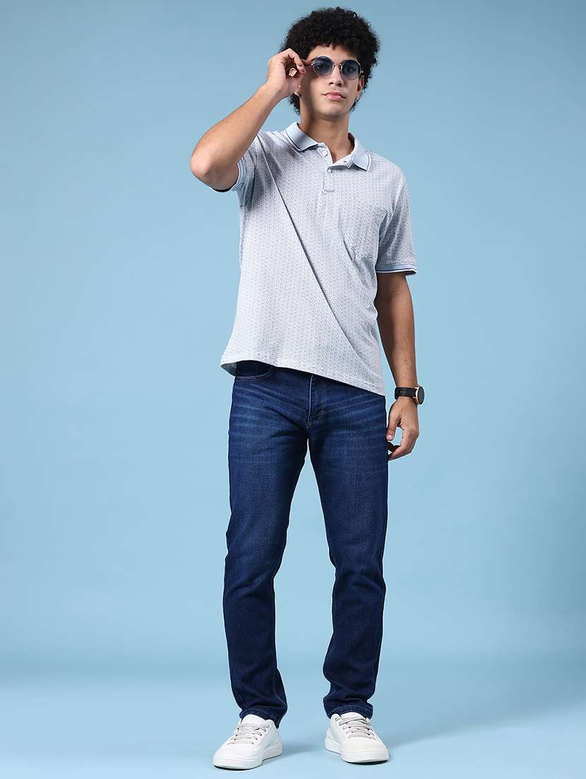 Men Washed Mid Rise Full Length Slim Fit Jeans - 22219716 -  Standard Image - 5