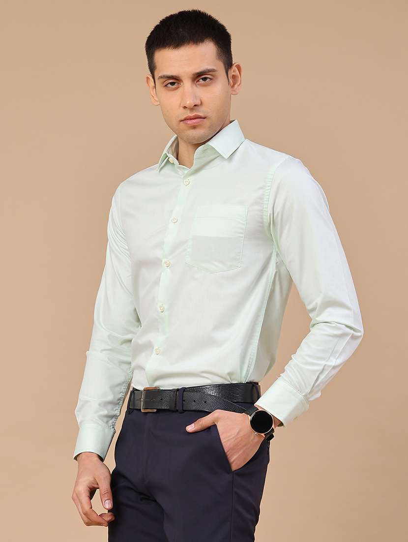 men solid long sleeves formal shirt - 22219735 -  Standard Image - 3