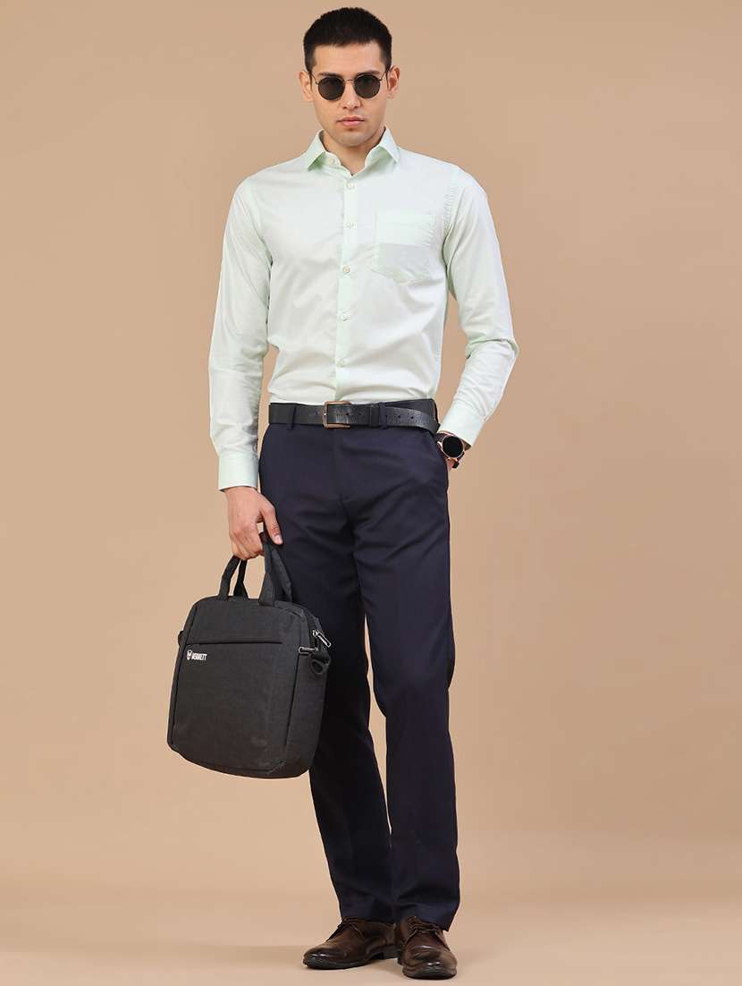 men solid long sleeves formal shirt - 22219735 -  Standard Image - 5