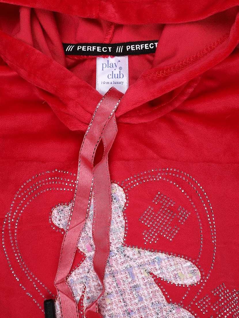 girls long sleeve hooded sweatshirt - 22219754 -  Standard Image - 3