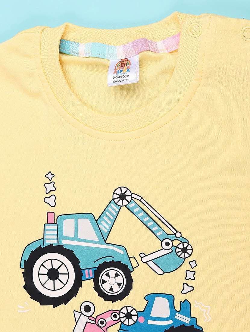 yellow cotton combo infant twin set - 22219757 -  Standard Image - 3