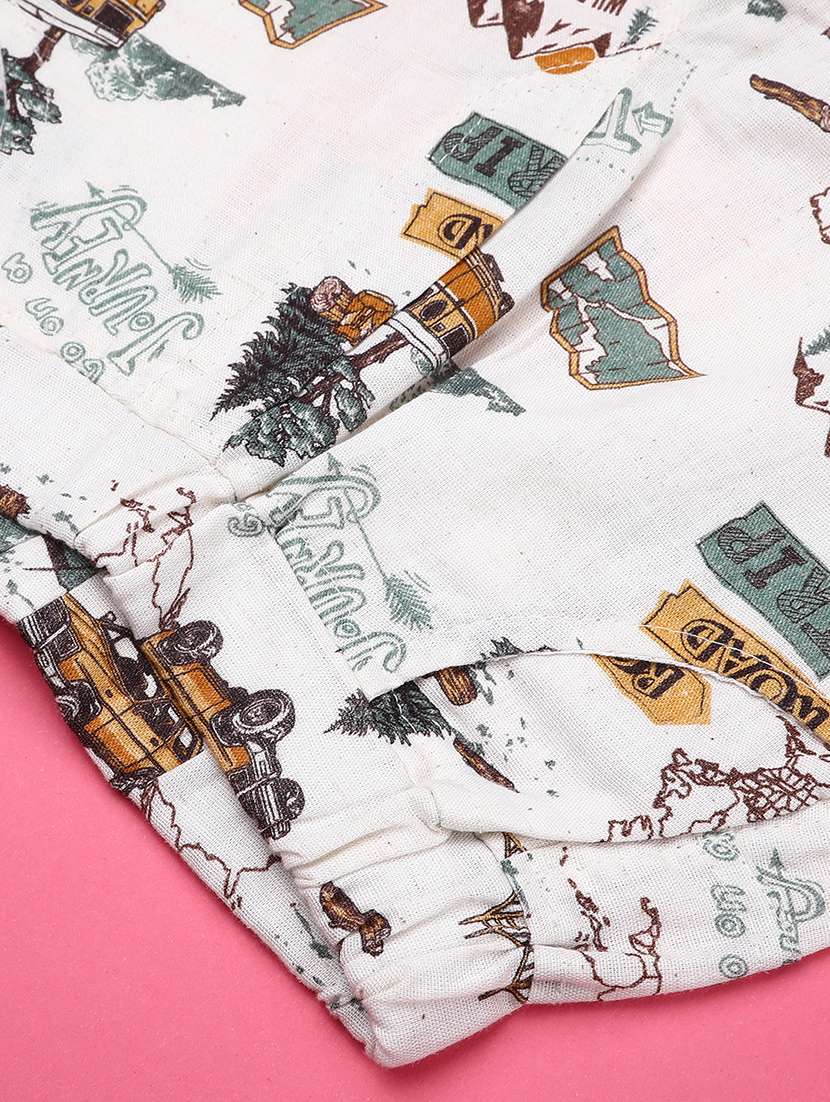 boys printed shirt & shorts co-ords set - 22219765 -  Standard Image - 5