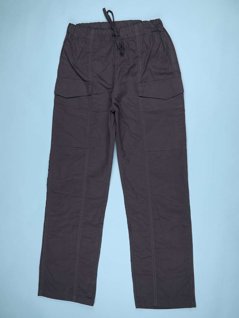 grey cotton cargos trouser