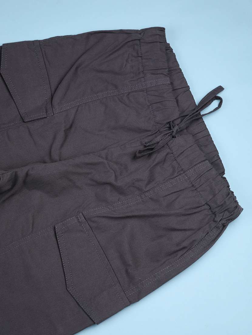 grey cotton cargos trouser - 22219781 -  Standard Image - 3