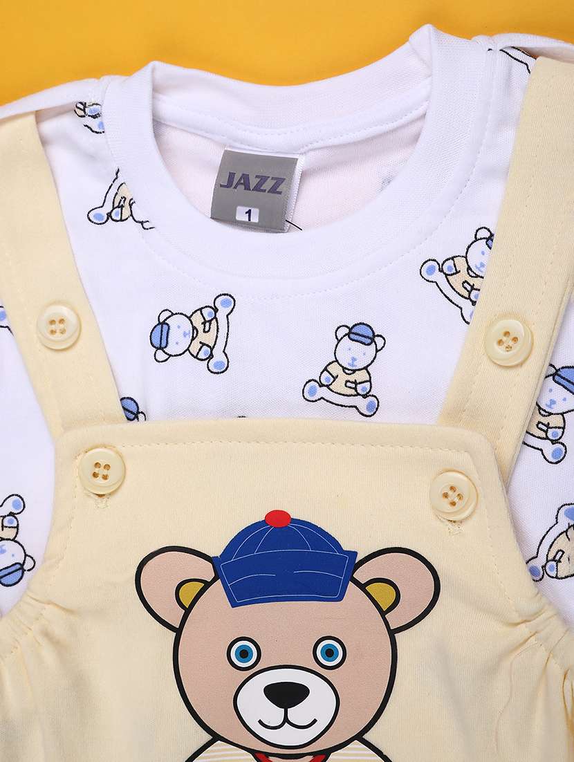 boys printed round neck dungaree - 22219831 -  Standard Image - 3