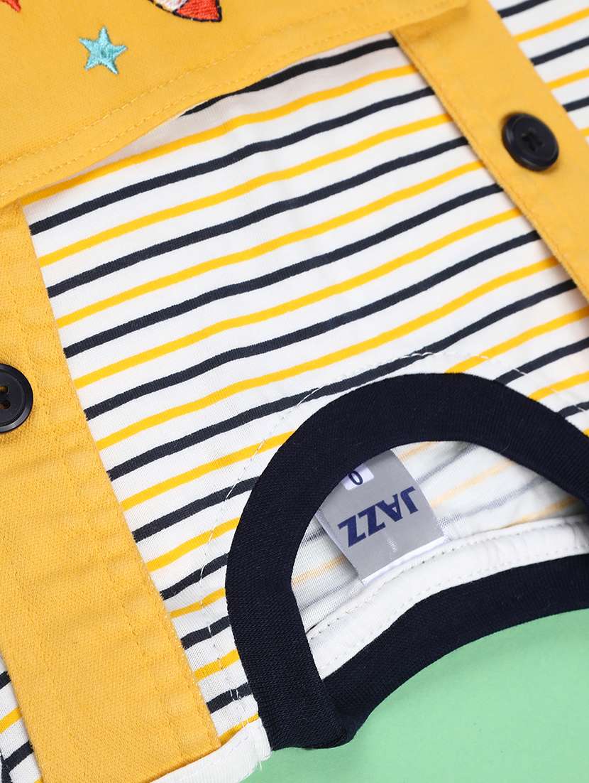 kids printed short sleeve t-shirt & dungaree set - 22219858 -  Standard Image - 3